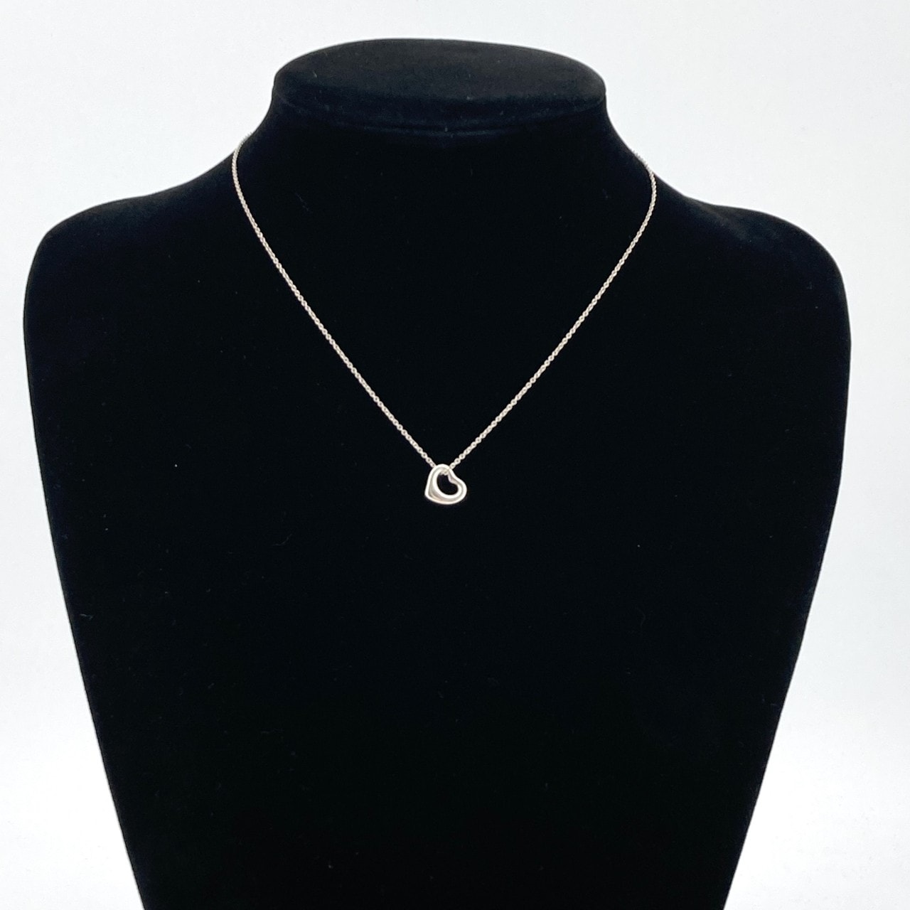 TIFFANY&Co.(ティファニー) エルサペレッティ オープンハートミニ Ag925 ネックレス 2.02g シルバー