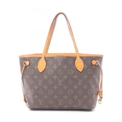 ルイ・ヴィトン LOUIS VUITTON ネヴァーフルPM トートバッグ バッグ PVCコーティングキャンバス レザー モノグラム レディース ブラウン系 M40155 【中古】