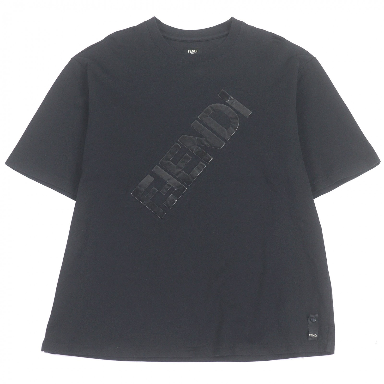 美品 フェンディ 半袖Tシャツ ブラック メンズ M FY1129