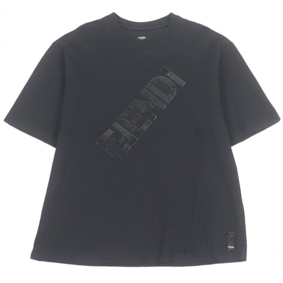 美品 フェンディ 半袖Tシャツ ブラック メンズ M FY1129