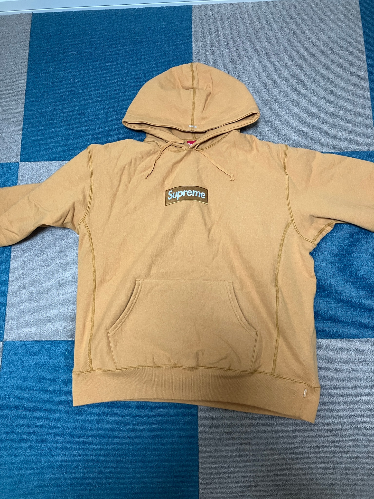 Supreme Box Logo Hooded Sweatshirt "Light Mustard" (21FW)