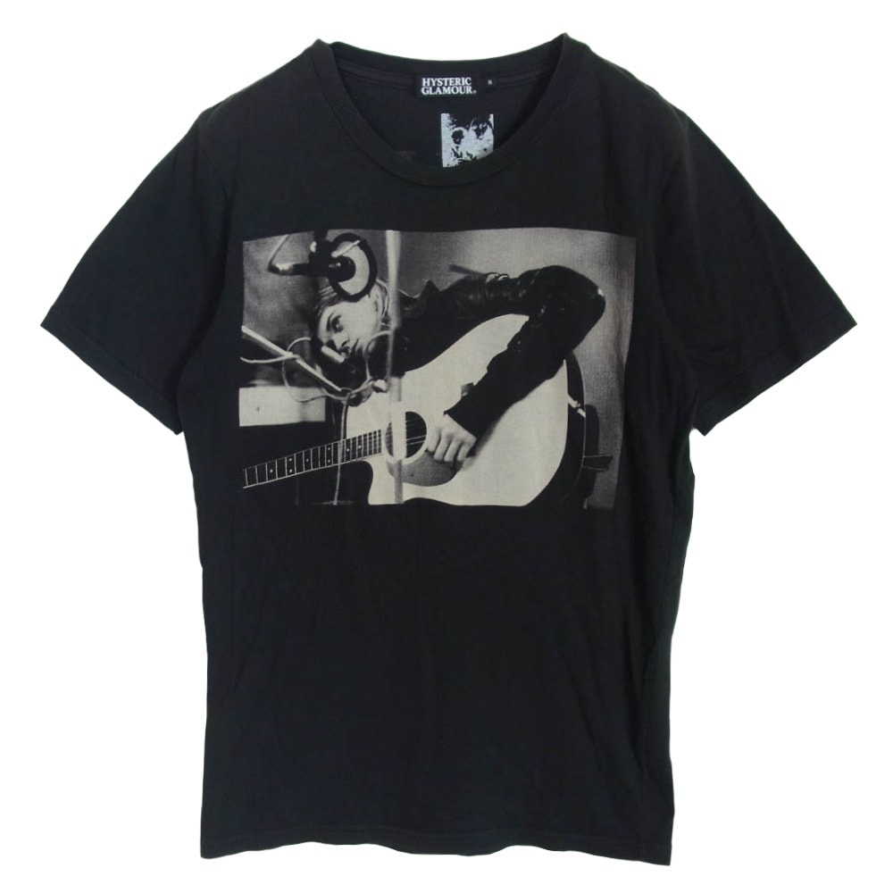HYSTERIC GLAMOUR ヒステリックグラマー Tシャツ 4CT-5811 KURT COBAIN カートコバーン フォトプリント 半袖 Tシャツ ブラック系 S【中古】