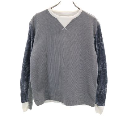 Sacai サカイ 日本製 ハウンドトゥース柄 長袖 ボンディング加工 トレーナー 1 ホワイト 千鳥格子