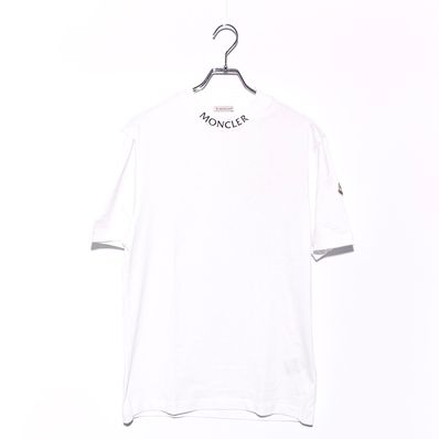 MONCLER NECK LOGO SS TEE White