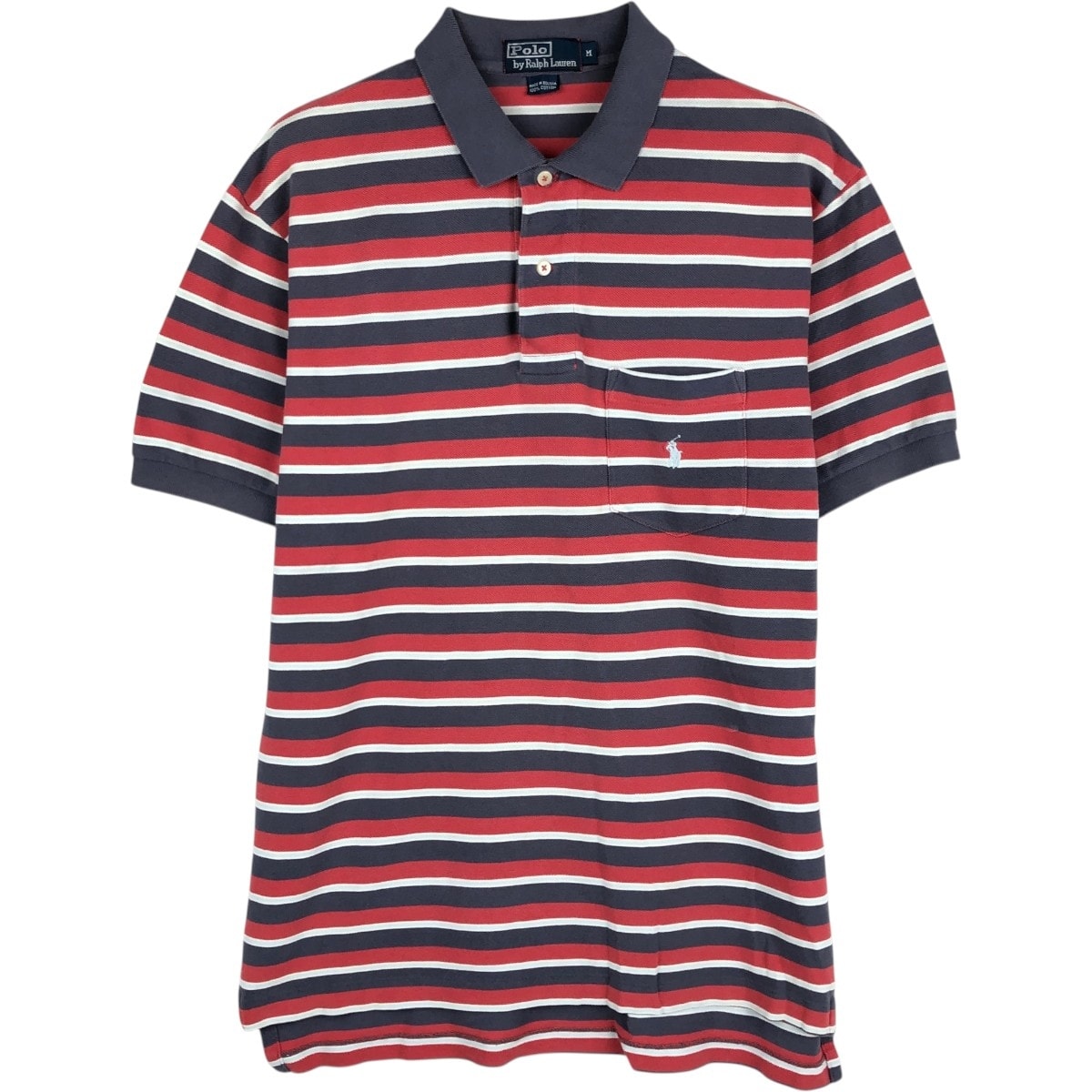 古着 ラルフローレン Ralph Lauren POLO by Ralph Lauren 半袖 ボーダー ポロシャツ メンズM相当/eaa667441