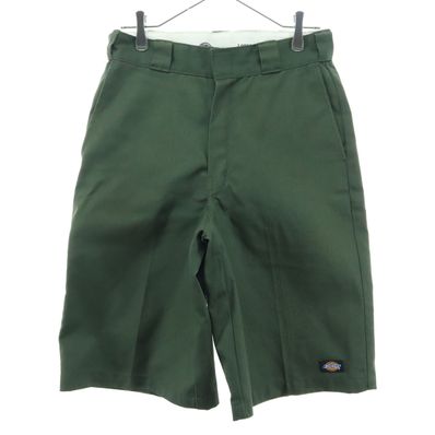美品 Dickies ディッキーズ ワンポイントロゴ ハーフパンツ 30 カーキ
