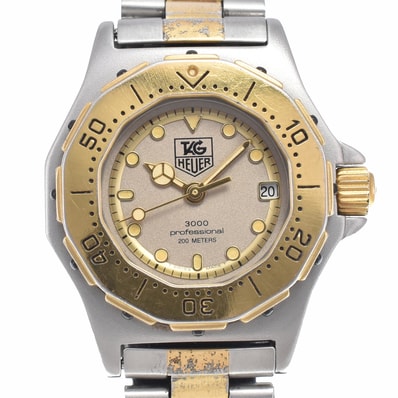 タグホイヤー TAG HEUER 934.208 3000 プロフェッショナル 200m グレー クォーツ レディース 良品 腕時計 R#149074