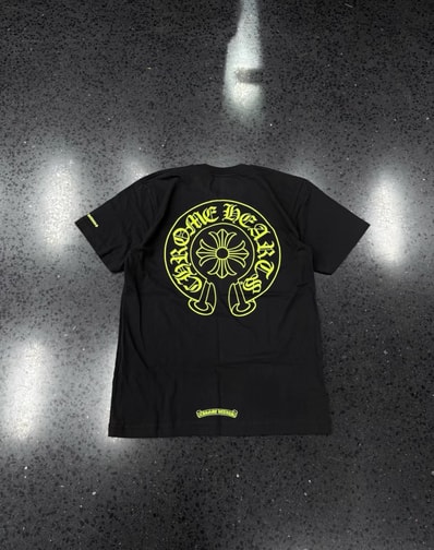 クロムハーツ ネオンイエロー ホースシュー ショートスリーブ Tシャツ クロムハーツ ネオンイエロー ホースシュー ショートスリーブ Tシャツ