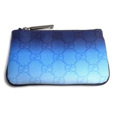 GUCCI グッチ GGスプリーム クロマ キーポーチ コインケース ブルーグラデーション 835703 FAERI 8473 メンズ【中古】【美品】