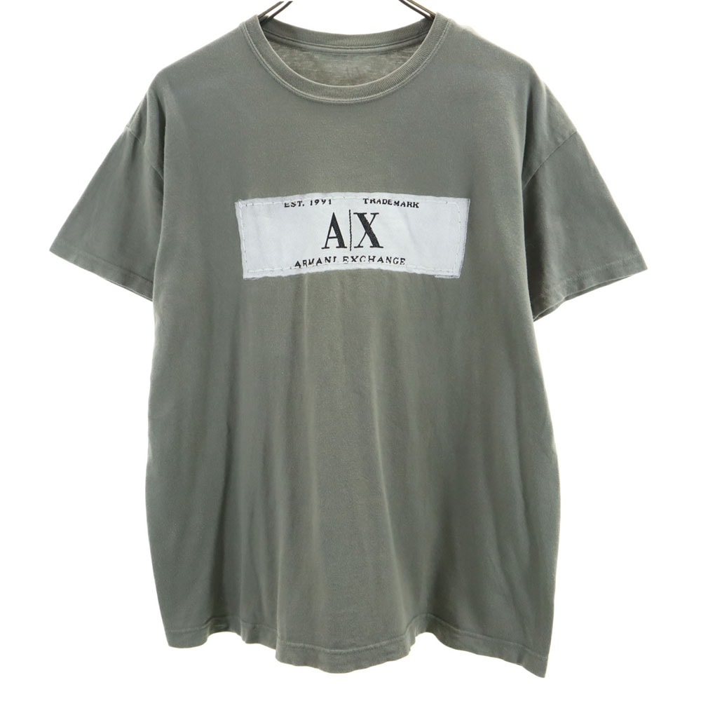 ARMANI EXCHANGE アルマーニエクスチェンジ プリント 半袖 Tシャツ M グリーン系