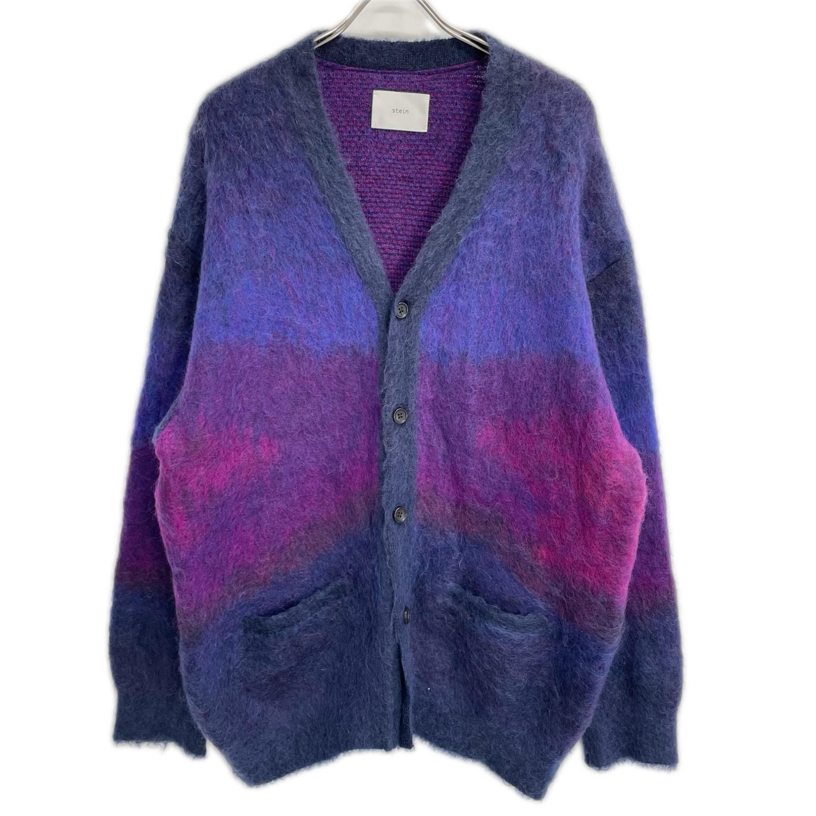 シュタイン 22AW ST.448 パープル GRADATION MOHAIR CARDIGAN M