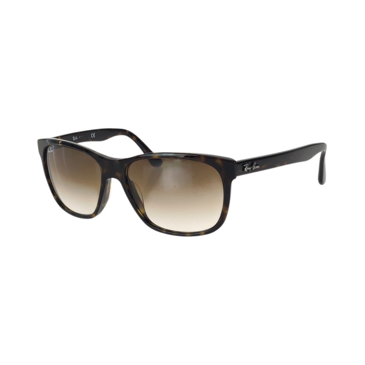 美品 Ray-Ban レイバン フルフィッティング ブラウン シルバー金具 プラスチック サングラス メガネ 男女兼用 ウェリントン 602493 【中古】