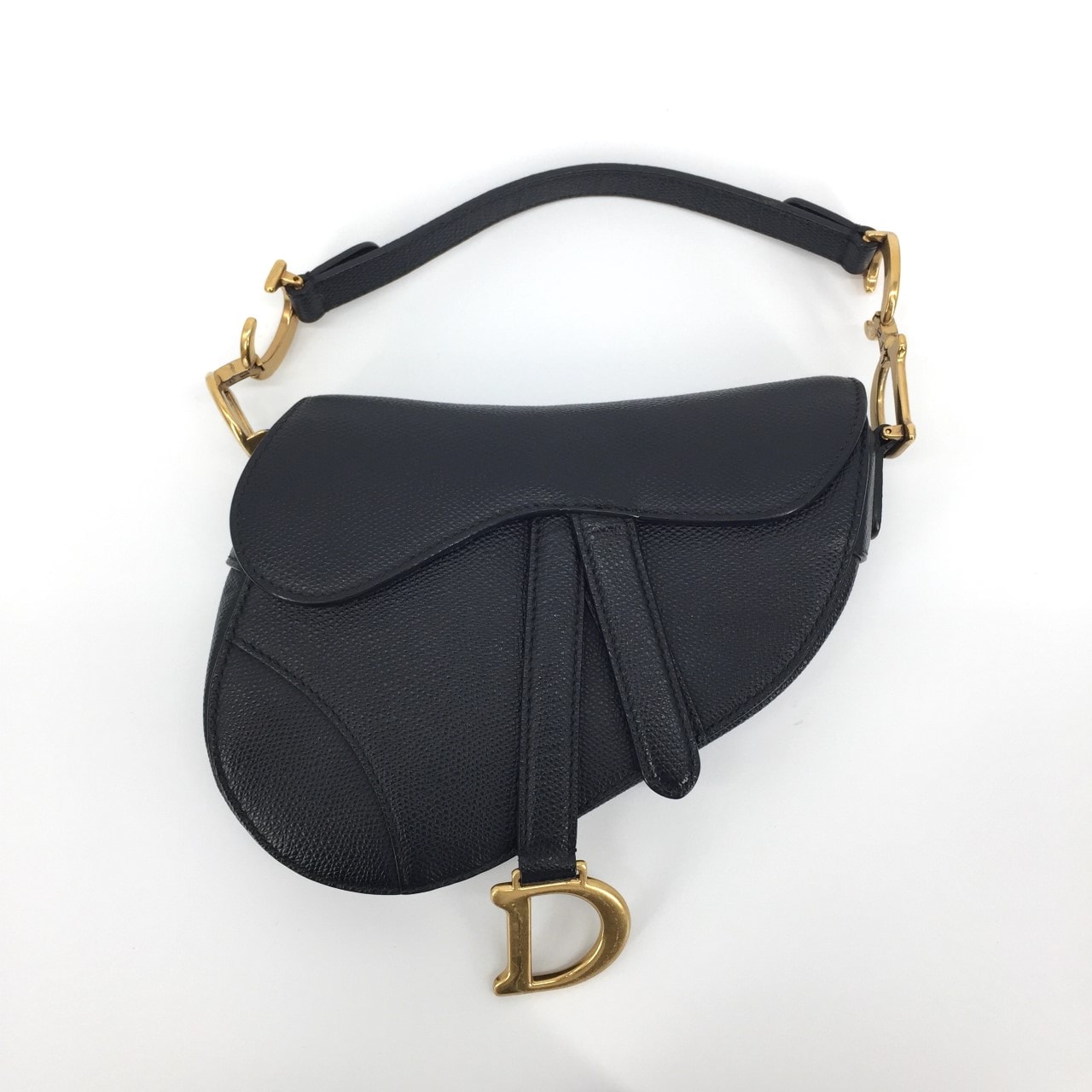 Christian Dior(クリスチャンディオール) サドルバッグ 2way レザー バッグ ブラック