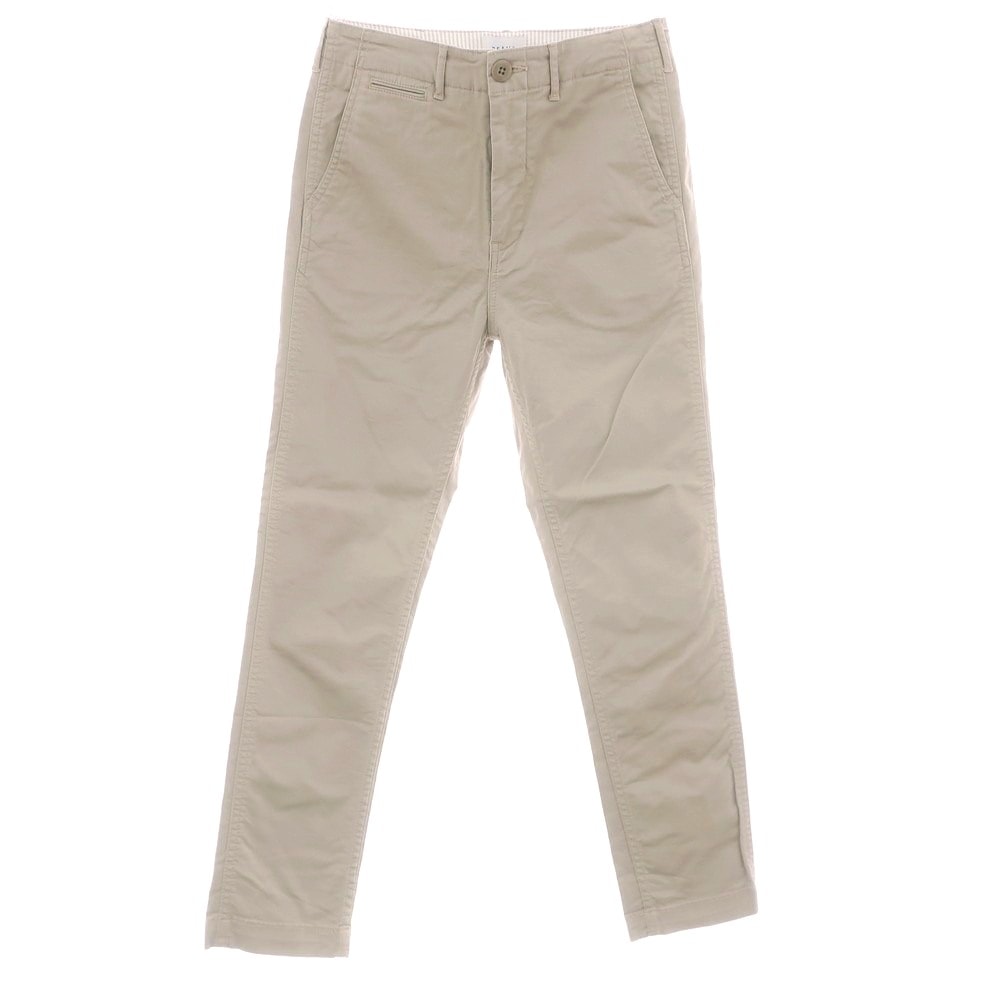 【中古】ビームス BEAMS ストレッチコットン チノパンツ グレージュ【サイズXS】【メンズ】