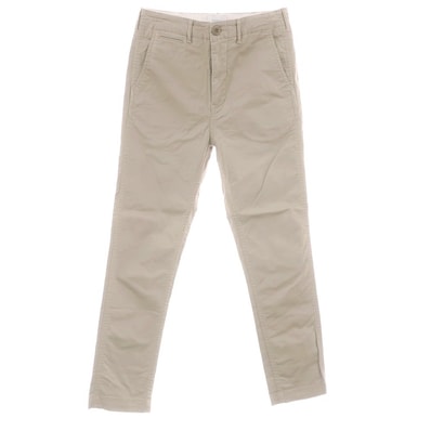 【中古】ビームス BEAMS ストレッチコットン チノパンツ グレージュ【サイズXS】【メンズ】