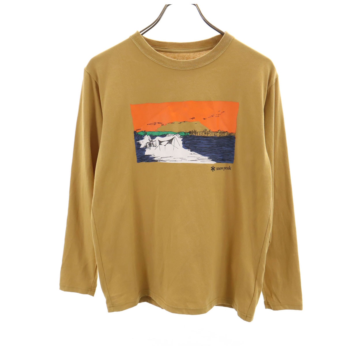 snowpeak スノーピーク 長袖 Tシャツ 1 キャメル ロンT