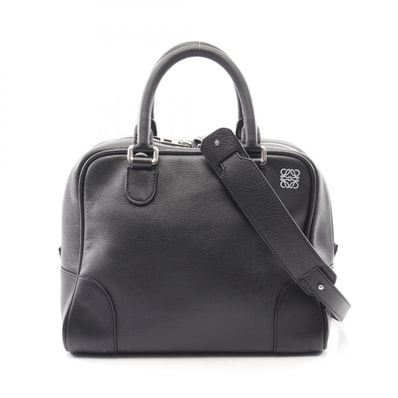 ロエベ LOEWE アマソナ75 2WAY ハンドバッグ バッグ レザー レディース ブラック系 301.30.L03 【中古】