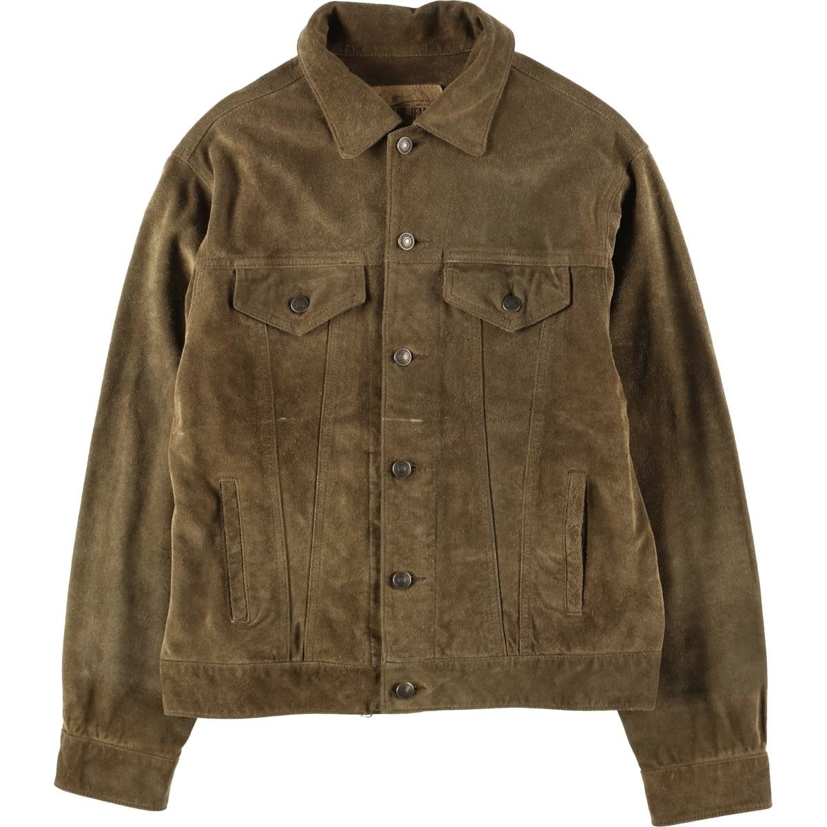 古着 ギャップ GAP BLUE JEANS トラッカージャケット スエードレザージャケット メンズS相当/eaa604594