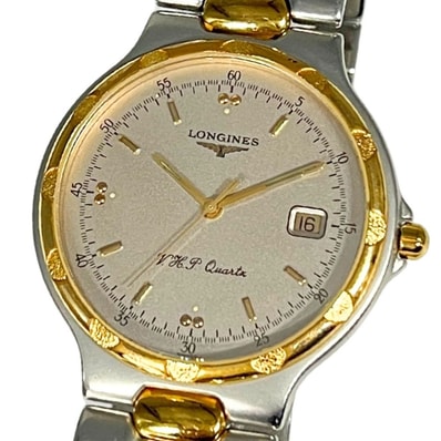 LONGINES ロンジン コンクエスト デイト コンビ クォーツ 腕時計 C965