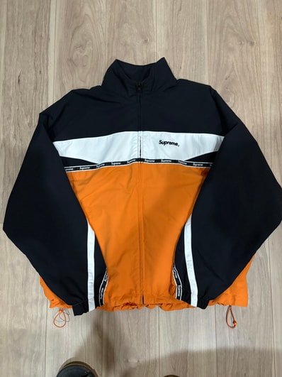 Supreme Logo Taping Track Jacket "Orange"