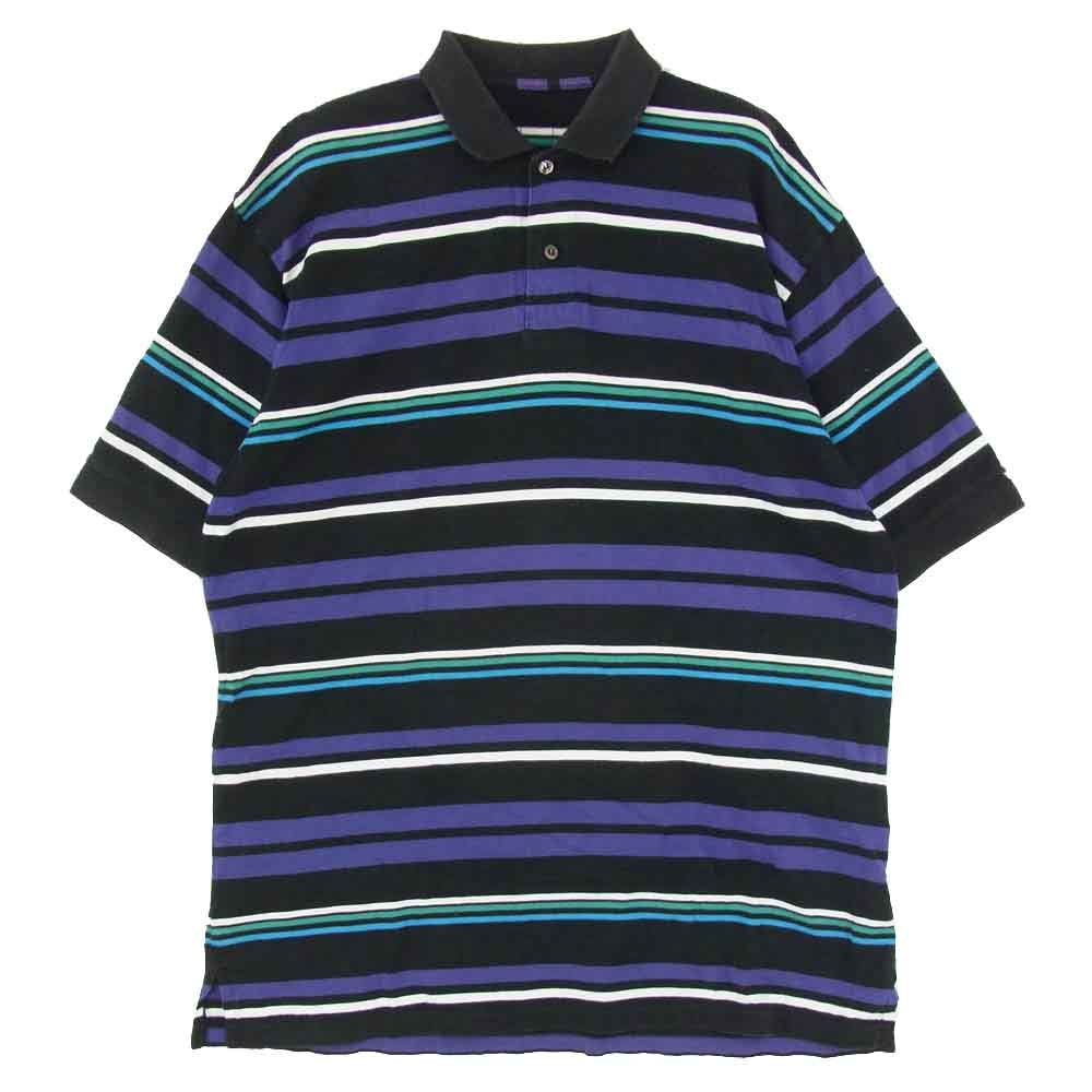 WTAPS ダブルタップス CMDT-05 マルチボーダー 半袖 ポロシャツ ブラック系 サイズ表記無【中古】