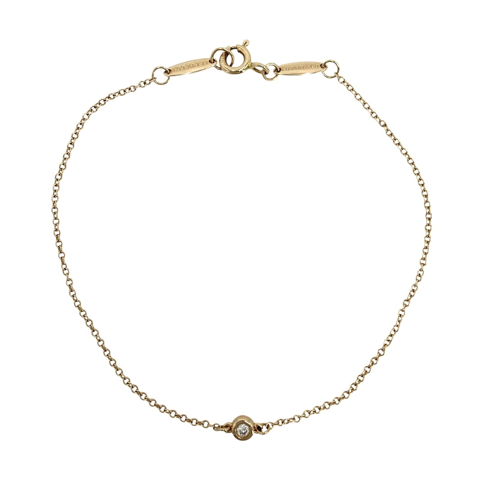 TIFFANY&Co. ティファニー ブレスレット エルサペレッティ バイザヤード ジュエリー アクセサリー K18ピンクゴールド ダイヤモンド レディース 約1.4g【中古品】