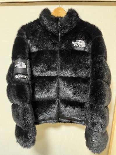 Supreme x The North Face Faux Fur Nuptse Jacket "Black"