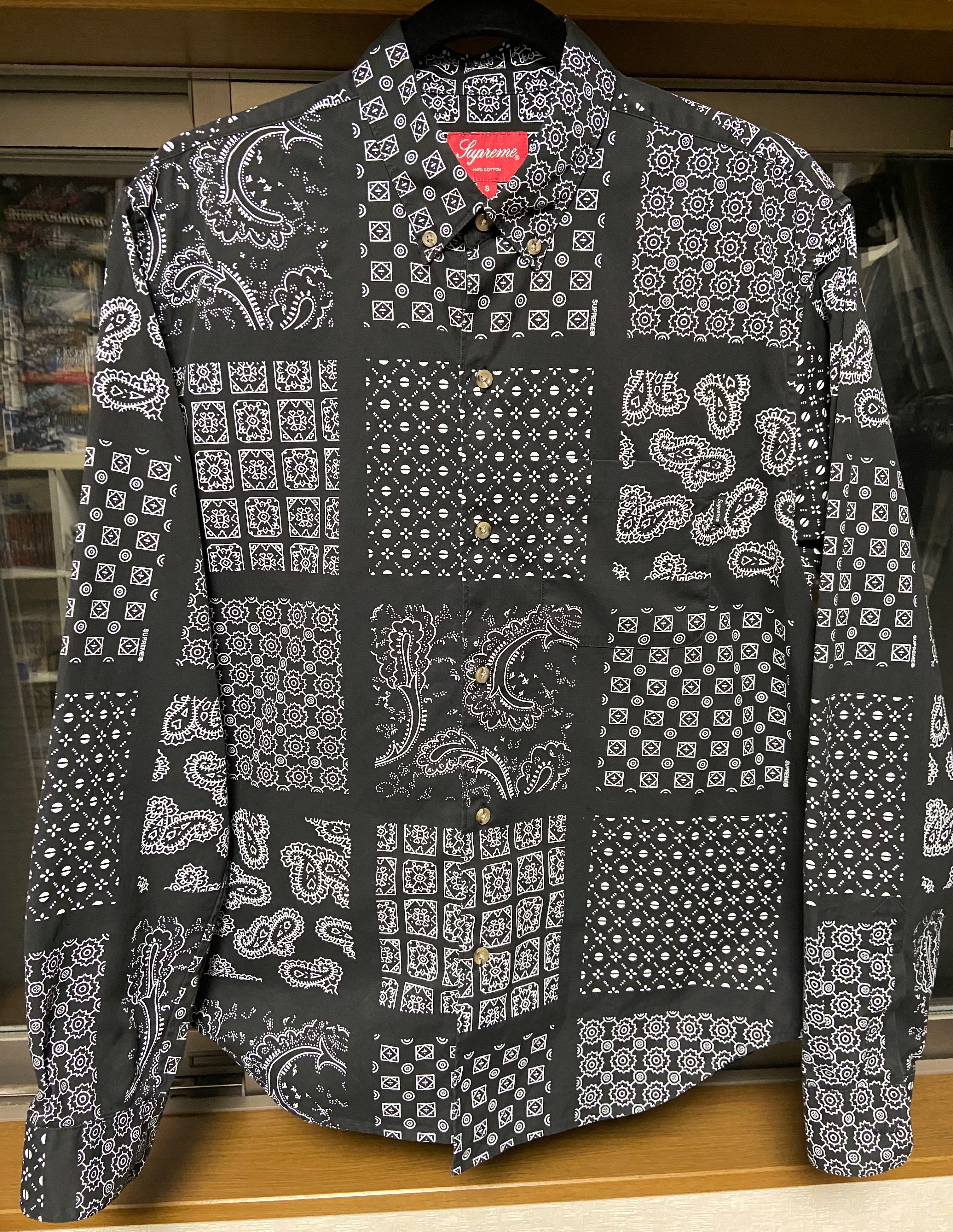 Supreme Paisley Grid Shirt "Black"