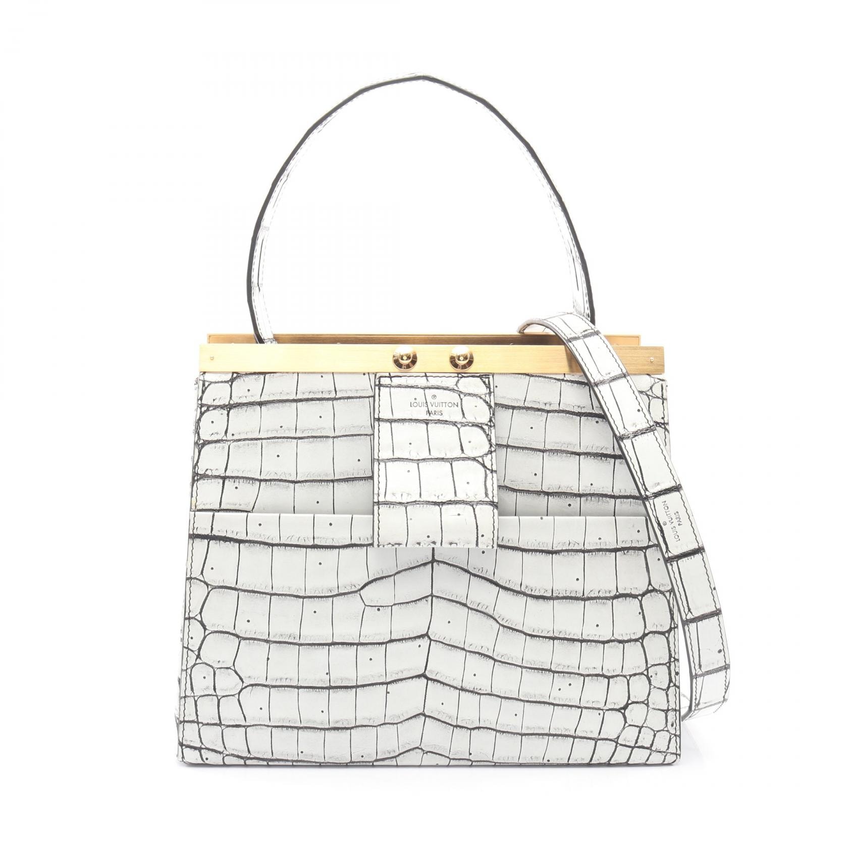ルイ・ヴィトン LOUIS VUITTON ハンドバッグ バッグ レザー レディース ホワイト系 【中古】