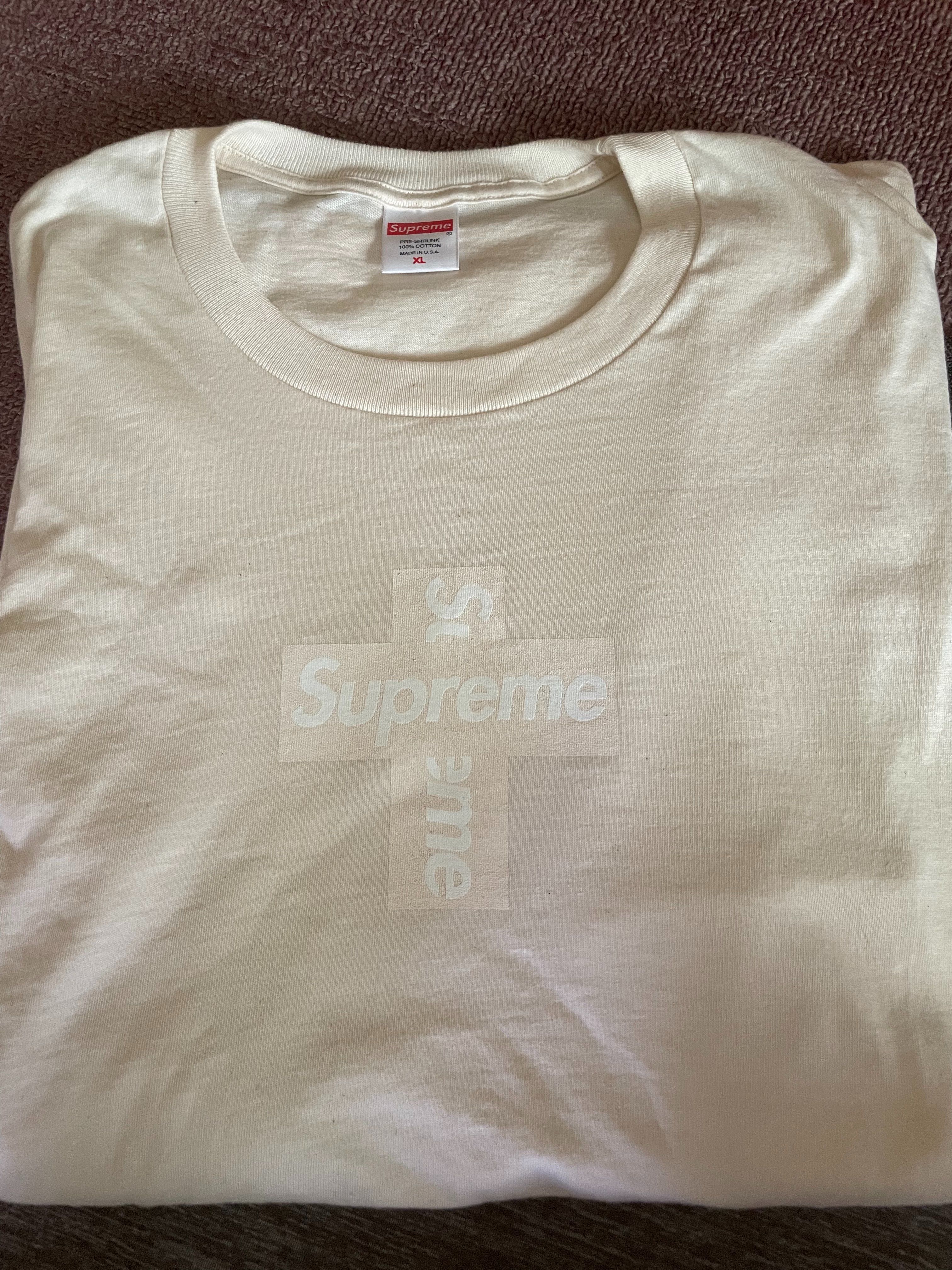 Supreme Cross Box Logo Tee "Natural"