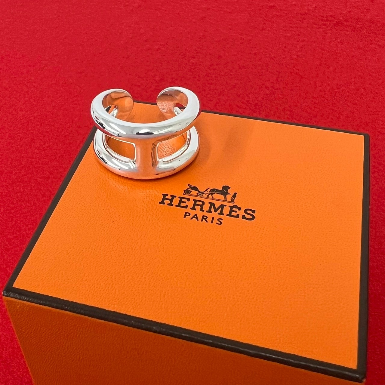 HERMES エルメス オスモズ PM リング シルバー925 リング・指輪 17.5号 シルバー
 71038