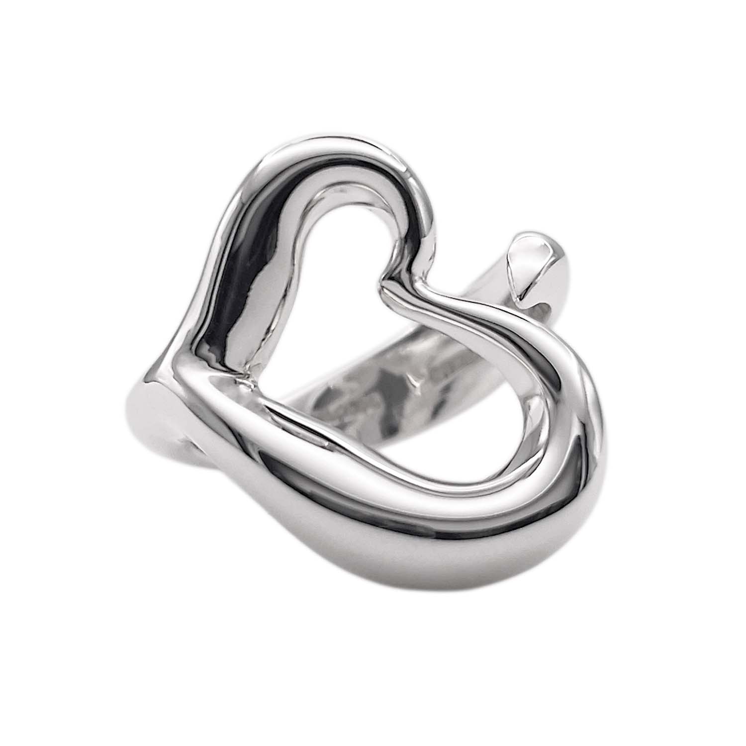 TIFFANY&Co. ティファニー オープンハート リング・指輪
 エルサペレッティ スターリングシルバー 10号 シルバー 新品仕上済 レディース
 【中古】