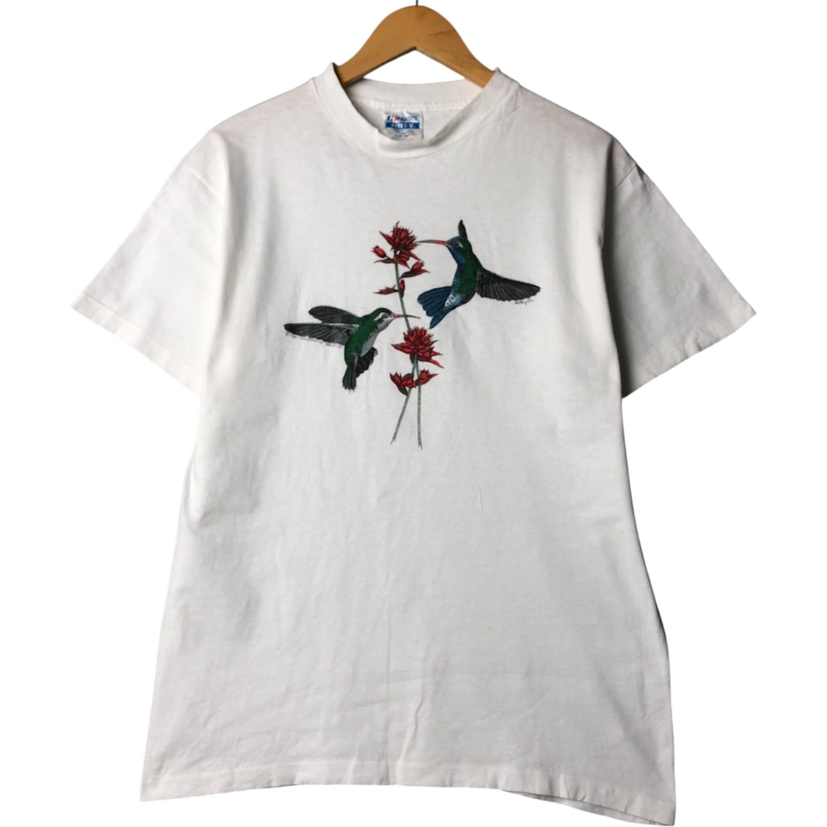 古着 90年代 ヘインズ Hanes BEEFY-T 青タグ 鳥柄 アニマルTシャツ USA製 メンズL相当 ヴィンテージ/eaa563662 【中古】 【250803】/eaa563662