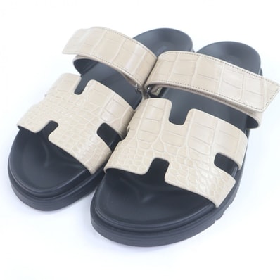 極美品 エルメス サンダル シプレ ベージュ メンズ 25cm相当