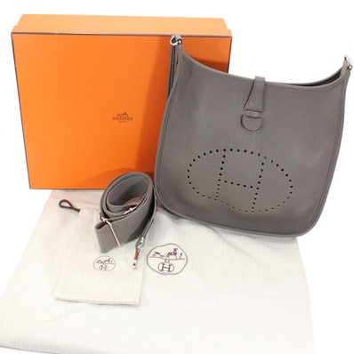Hermes Evelyne 3 Taurillon Clemence "Etain/Silver"