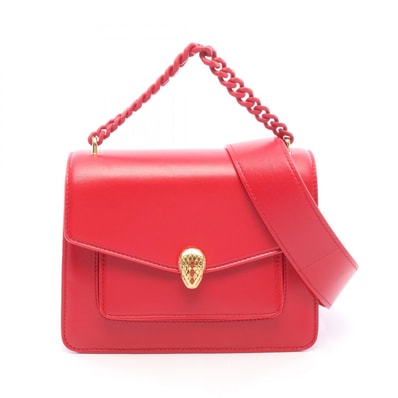 ブルガリ BVLGARI セルペンティ フォーエバー 2WAY ハンドバッグ バッグ レザー レディース レッド系 【中古】