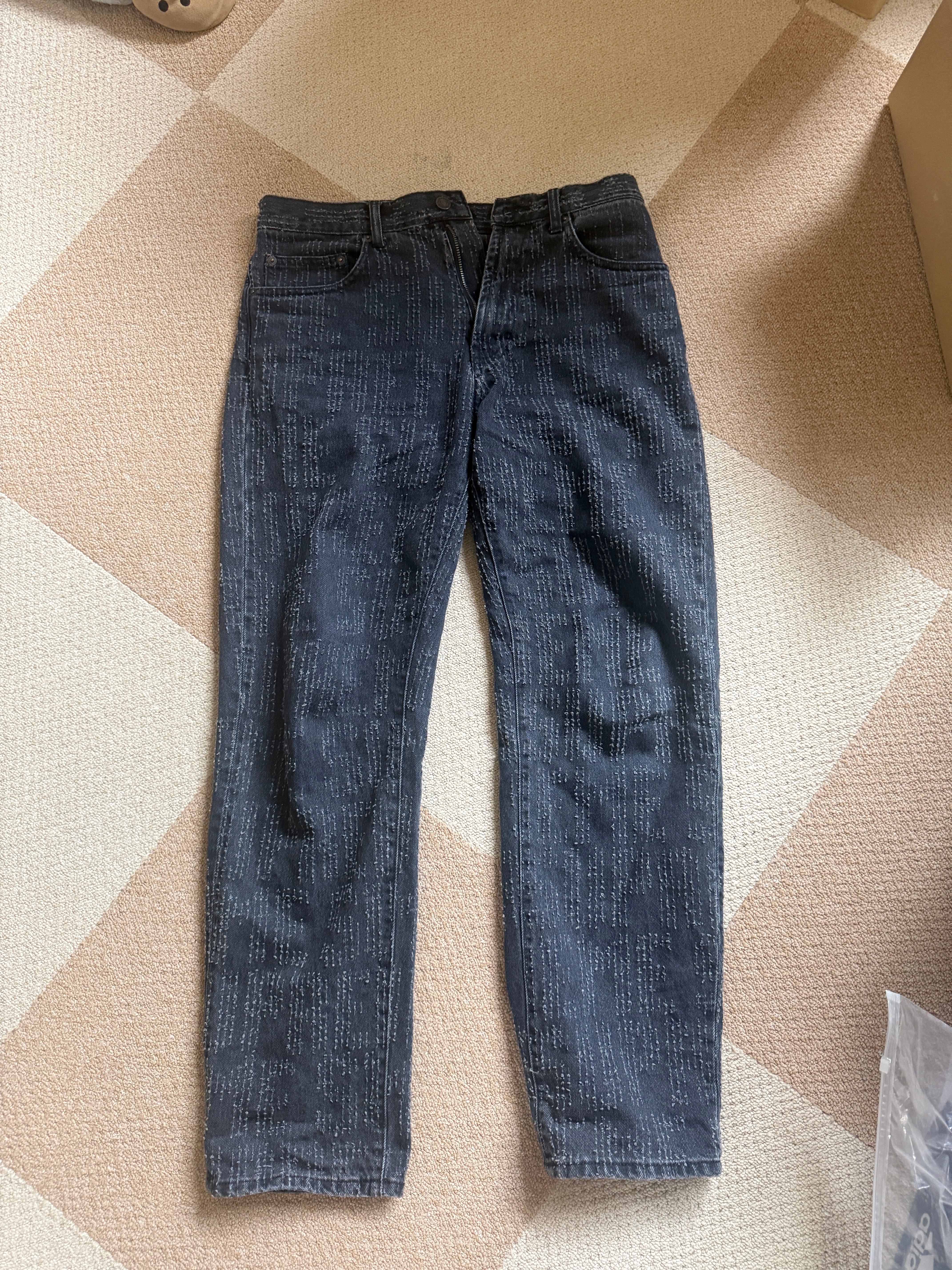 Supreme Needle Punch Regular Jean "Washed Black"