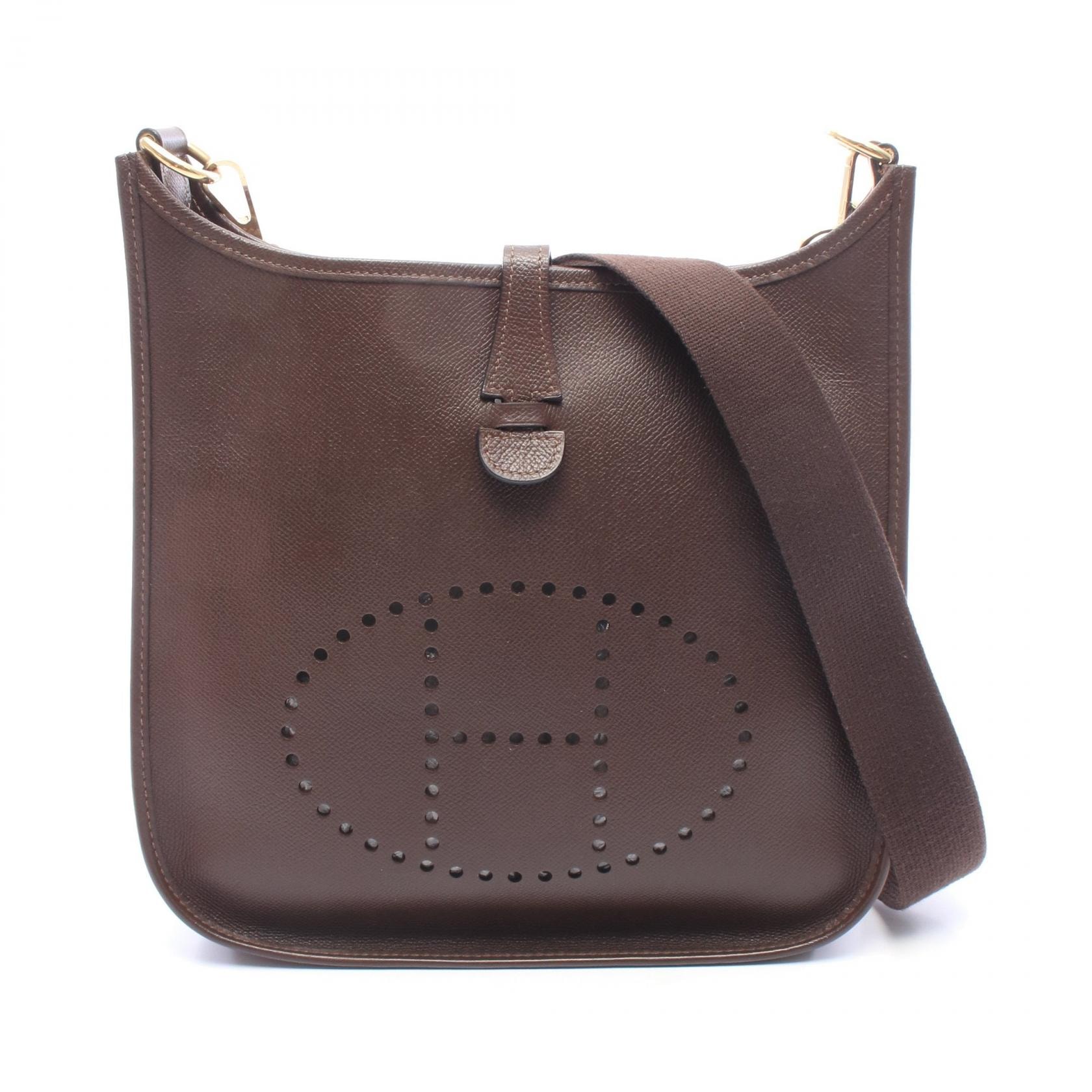 エルメス HERMES エヴリン 1 アン PM ショコラ ショルダーバッグ バッグ ヴォーエプソン ヴォーエプソン □H刻印(2004年製造) レディース ブラウン系 【中古】