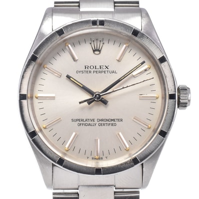 ロレックス ROLEX 1007 オイスターパーペチュアル Cal.1570 シルバー 自動巻き メンズ 良品 腕時計 R#149383