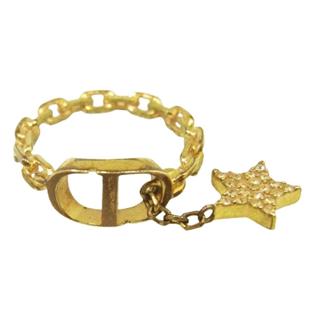 Christian Dior クリスチャンディオール リング PETIT CD プチ CDアイコン スター リング ゴールド系 11号【中古】