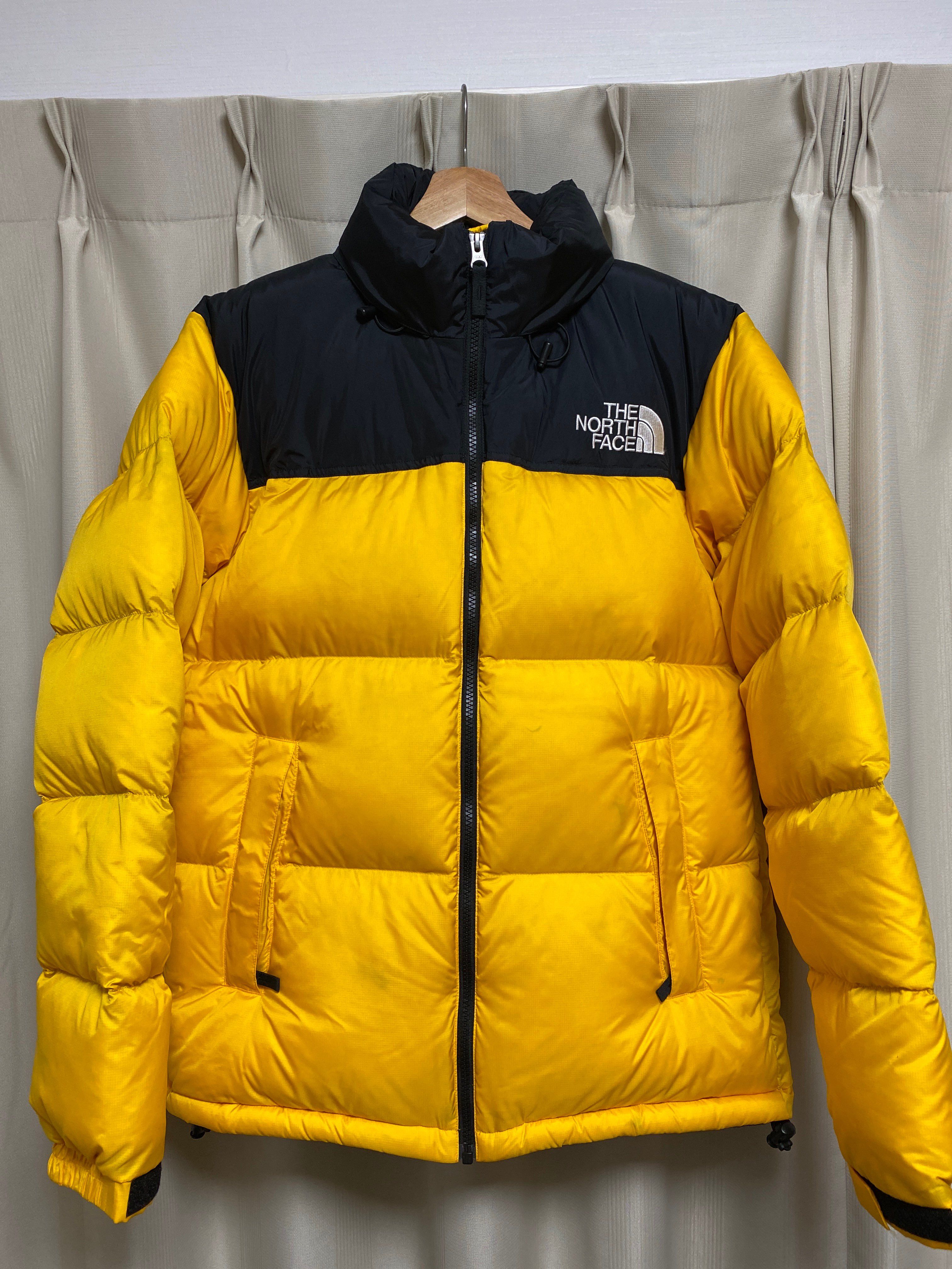 The North Face Nuptse Jacket 2021 "Black × Lightning Yellow"