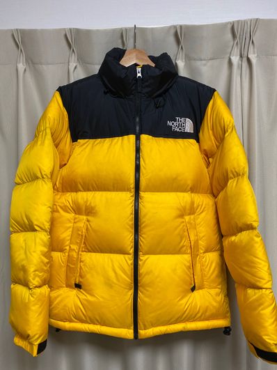 The North Face Nuptse Jacket 2021 "Black × Lightning Yellow"