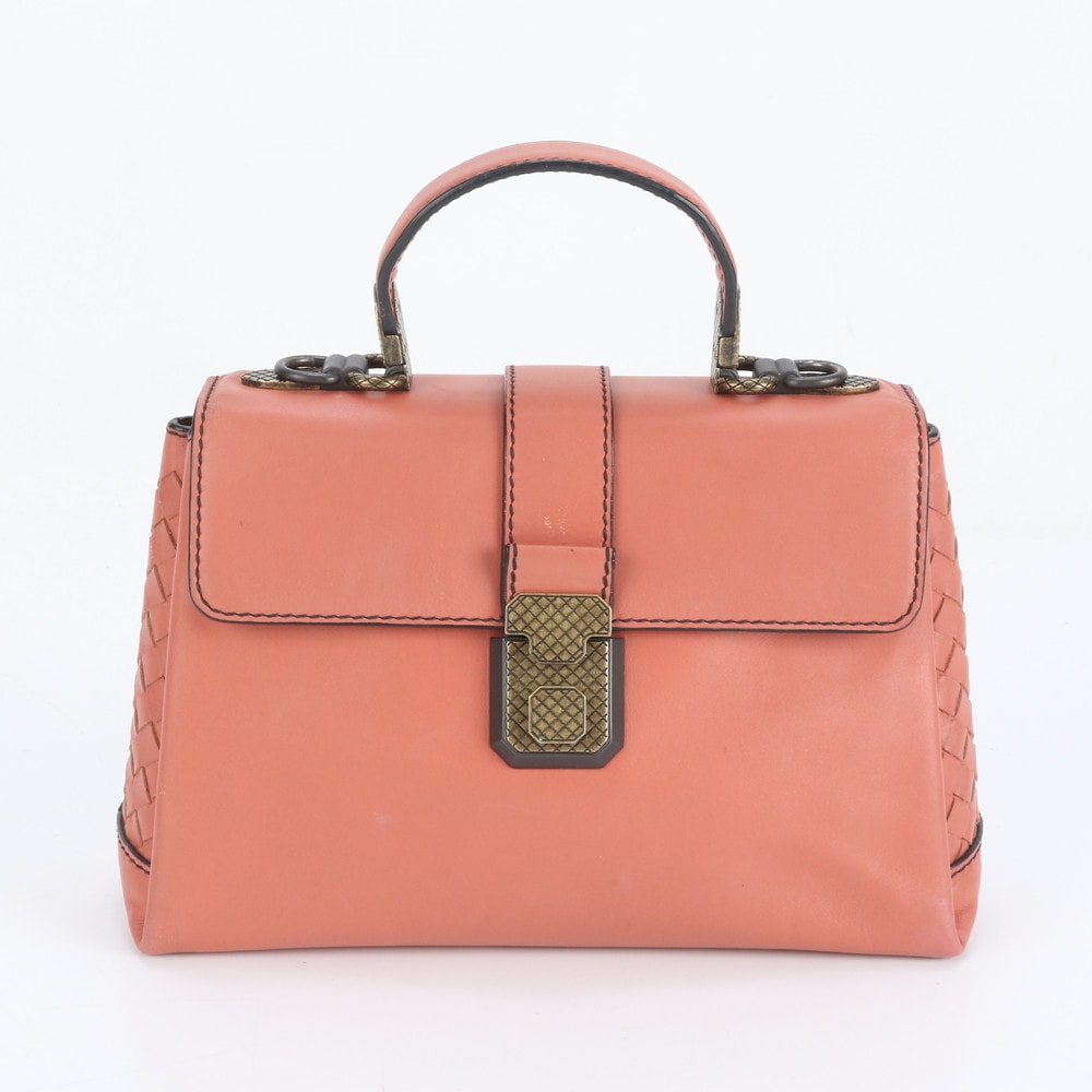 ■極美品 ボッテガヴェネタ イントレチャート編みこみハンドバッグ