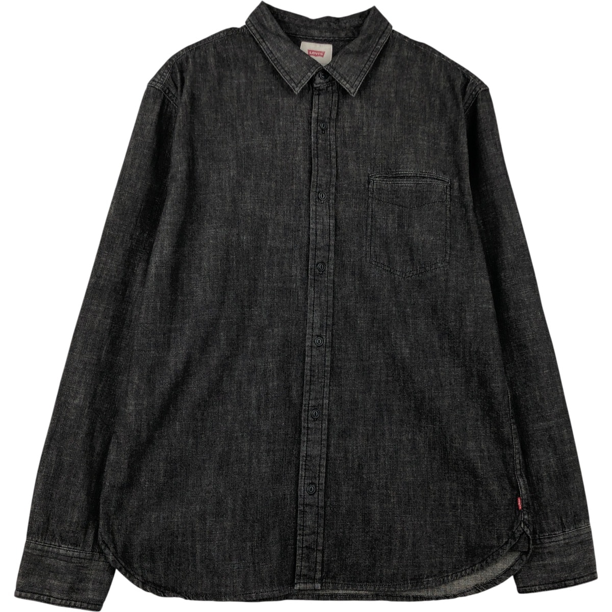 古着 リーバイス Levi's 長袖 ブラックデニムシャツ メンズL相当/eaa615222