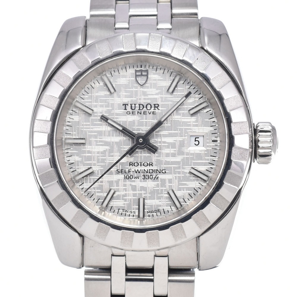 チューダー TUDOR 21010 クラシック デイト デイト シルバー 自動巻き レディース 美品 腕時計 Q#149220