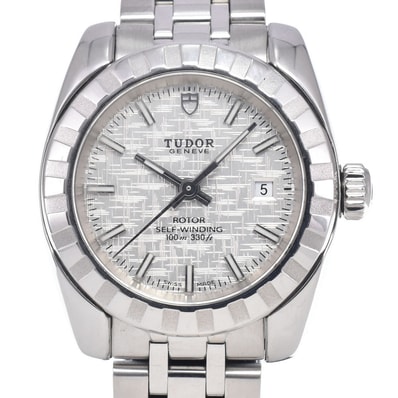 チューダー TUDOR 21010 クラシック デイト デイト シルバー 自動巻き レディース 美品 腕時計 Q#149220