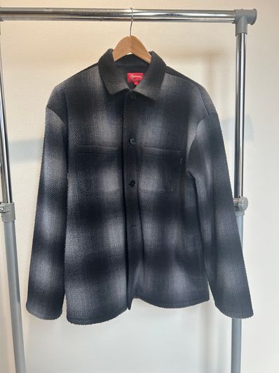 Supreme Shadow Plaid Fleece Shirt "Black"