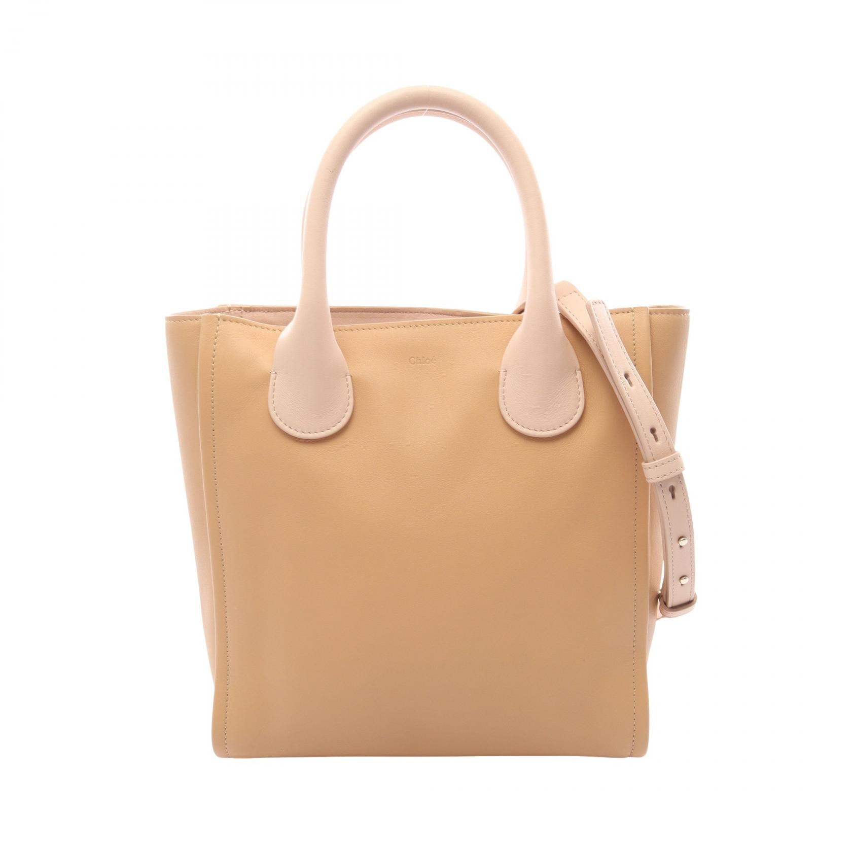 クロエ Chloe JOYCE スモール 2WAY ハンドバッグ バッグ レザー レディース ベージュ系 / ピンク系 CHC22SS458F53 275 【中古】
