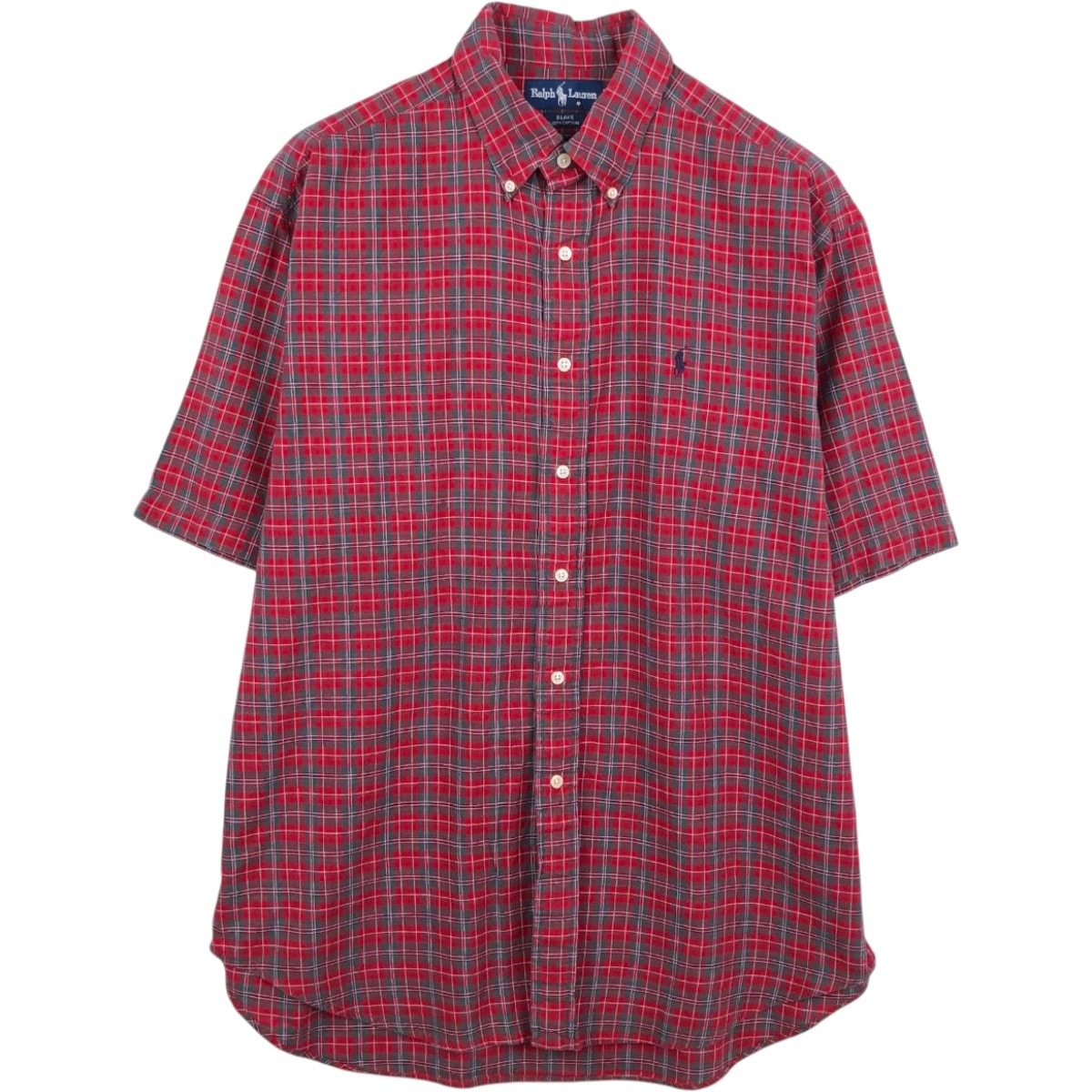 古着 ラルフローレン Ralph Lauren BLAKE 半袖 ボタンダウン チェックシャツ メンズL相当/eaa668587