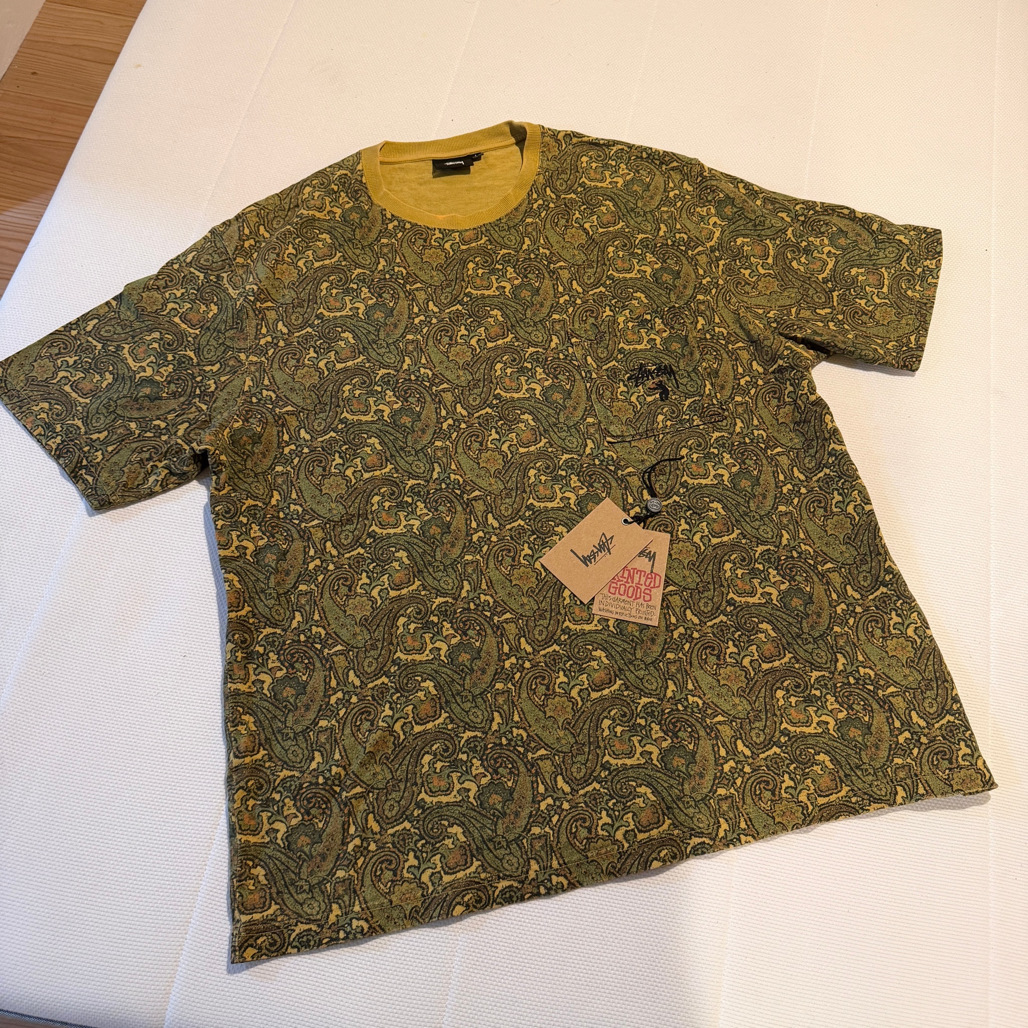 Stussy × Union 30TH Paisley Pocket Crew Tee